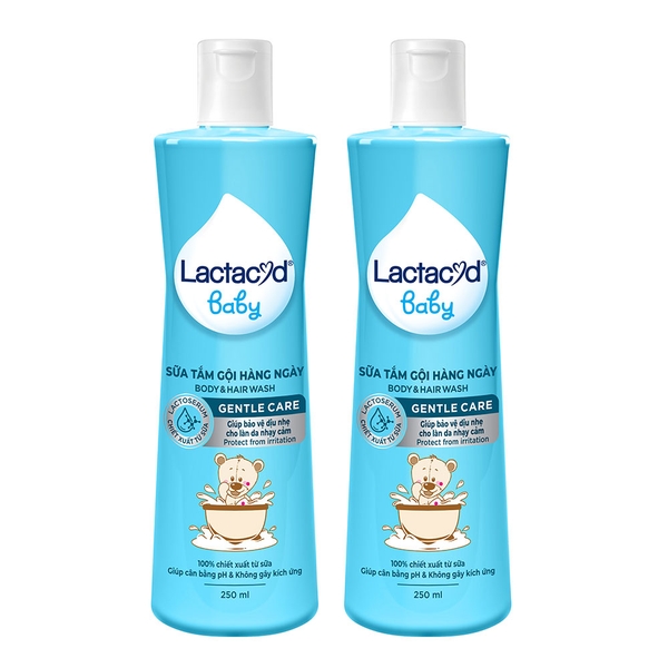 Sữa tắm gội lactacyd BB 250ml (mẫu mới)