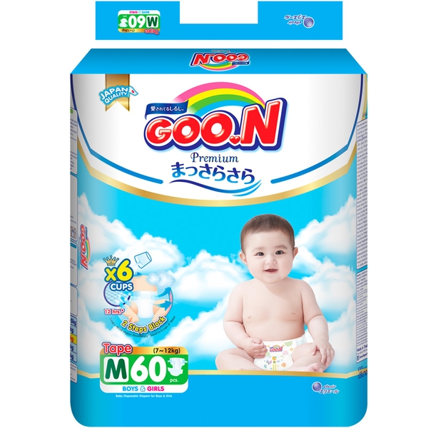 Tã dán Goon Premium M60, L50, XL46