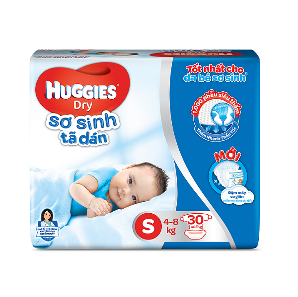 Tã dán Huggies cho bé từ sơ sinh (đủ size)