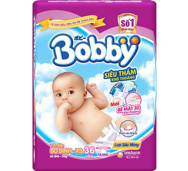 Tã dán Bobby XS ( 36 miếng)