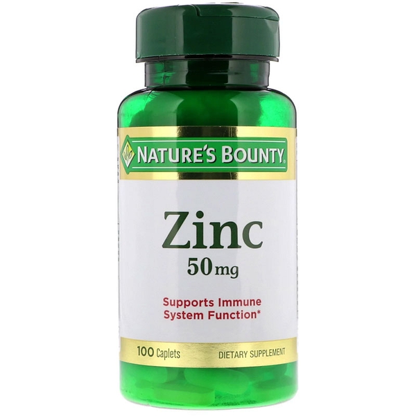 Viên bổ sung kẽm Nature’s Bounty Zinc 50mg