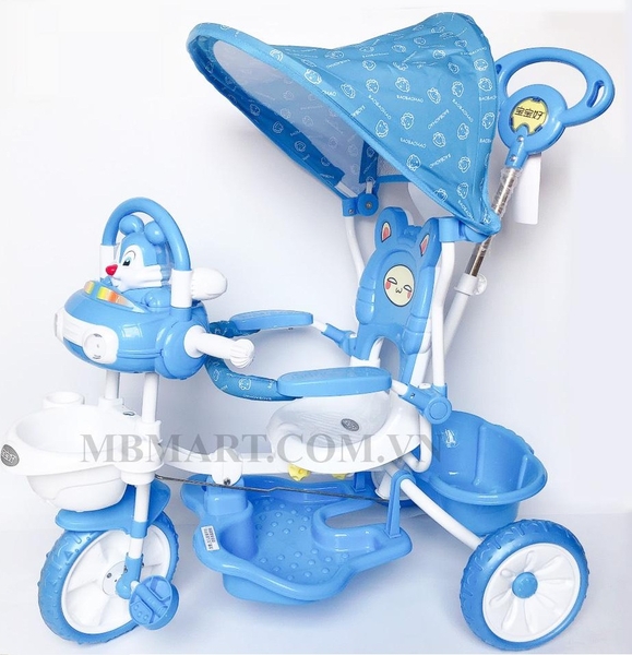 Xe đẩy 3 bánh 231G màu xanh cho bé trai