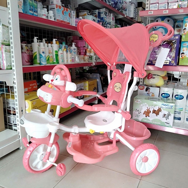 Xe đẩy 3 bánh 231G màu hồng cho bé gái