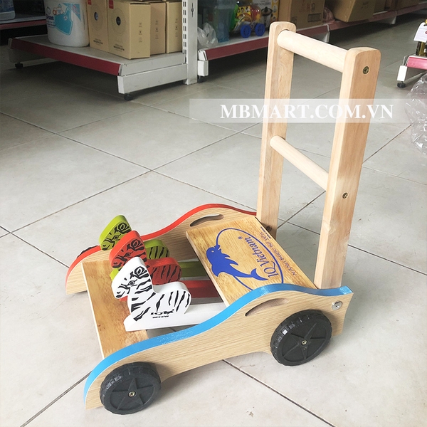 Xe tập đi gỗ IQ Toys hình con ngựa