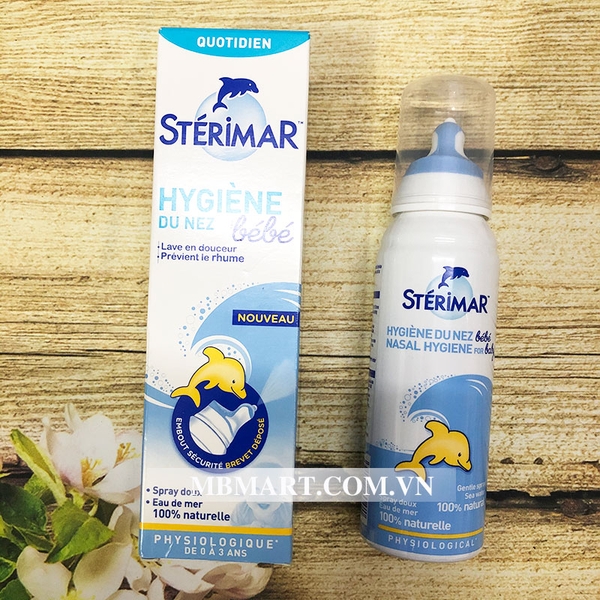 Xịt muối biển Sterimar màu xanh 100ml (Pháp)