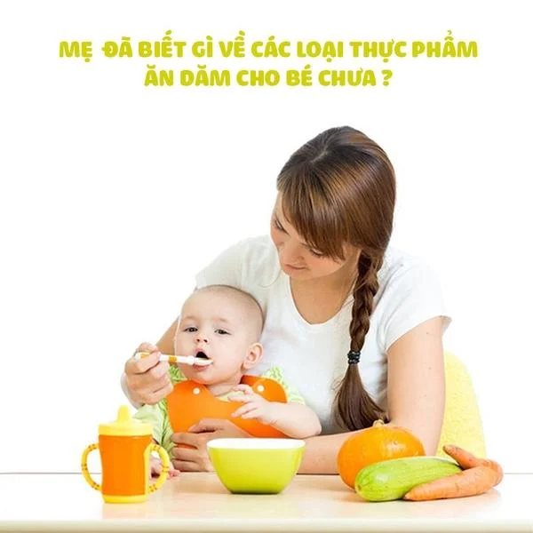 Mẹ đã biết gì về các loại thực phẩm ăn dặm cho bé hay chưa ?