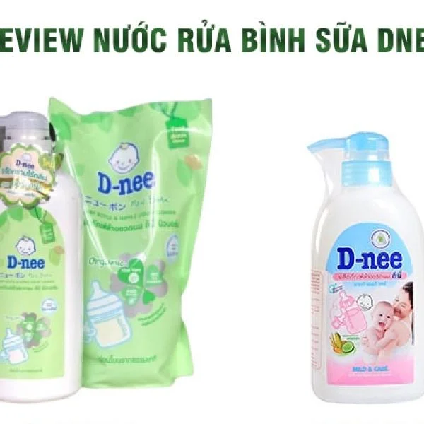 REVIEW toàn bộ thông tin về nước rửa bình sữa Dnee Thái Lan cho bé