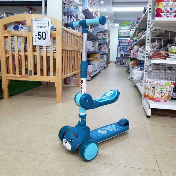 xe-truot-scooter-cho-be-hinh-gau-2in1-1-7