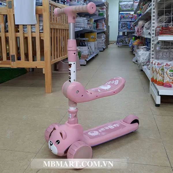 xe-truot-scooter-cho-be-hinh-gau-2in1-1-9