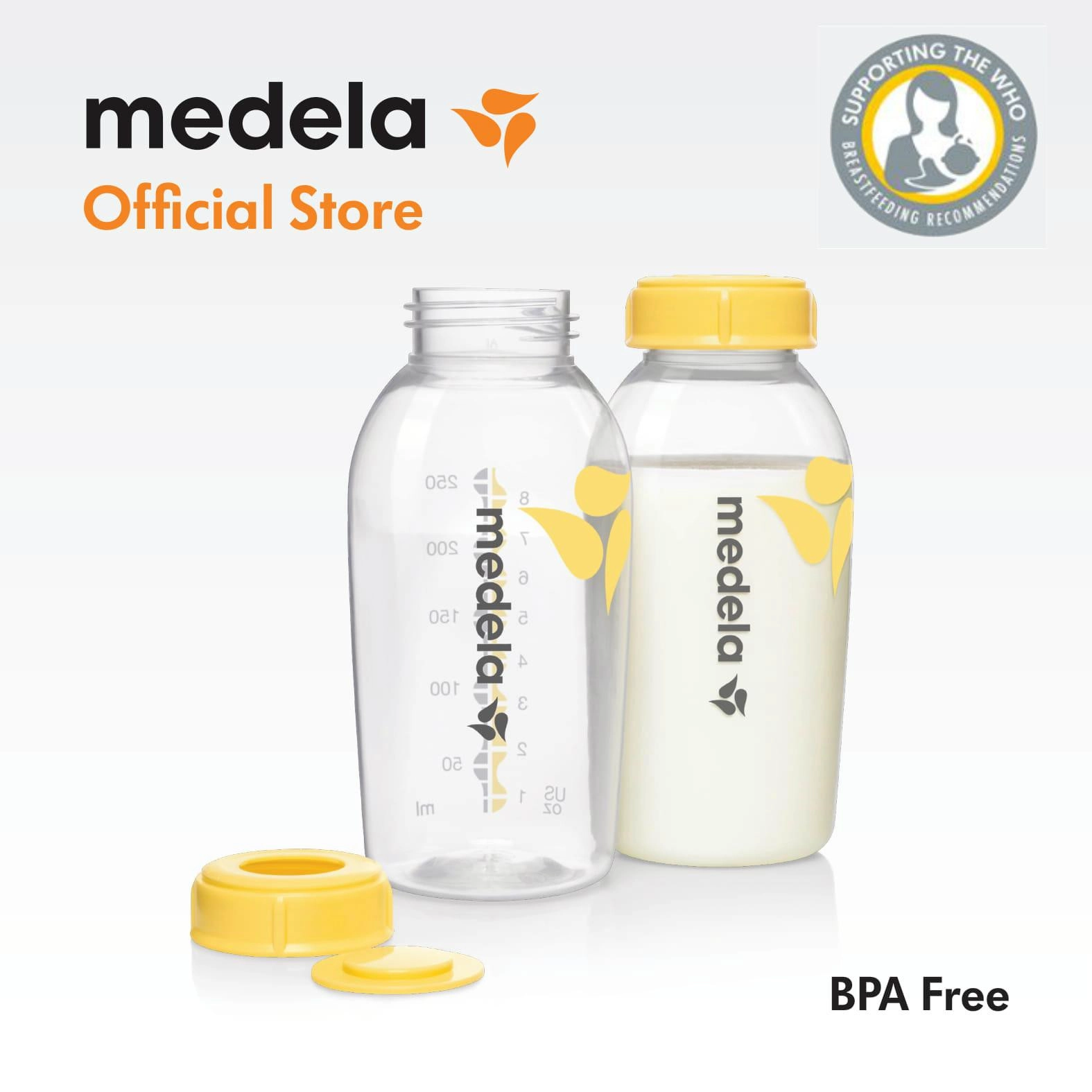 Bộ 2 bình trữ sữa Medela dung tích 250ml cho bé