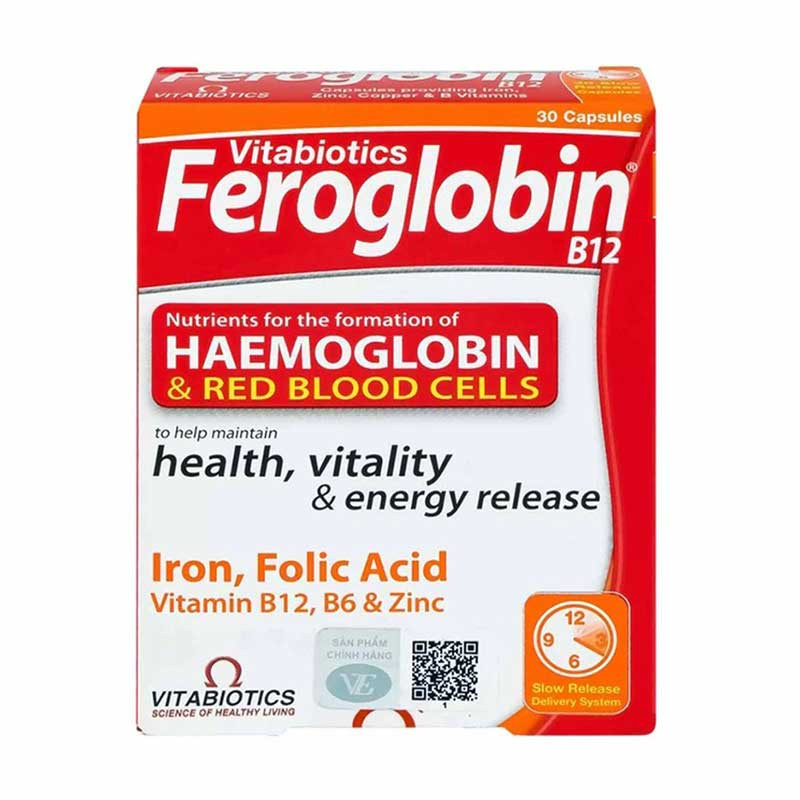 Sắt bầu Feroglobin B12 Vitabiotics bổ sung vitamin
