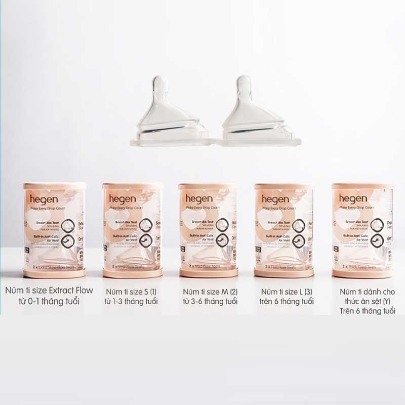 Set 2 núm Hegen thay thế (nhiều size)