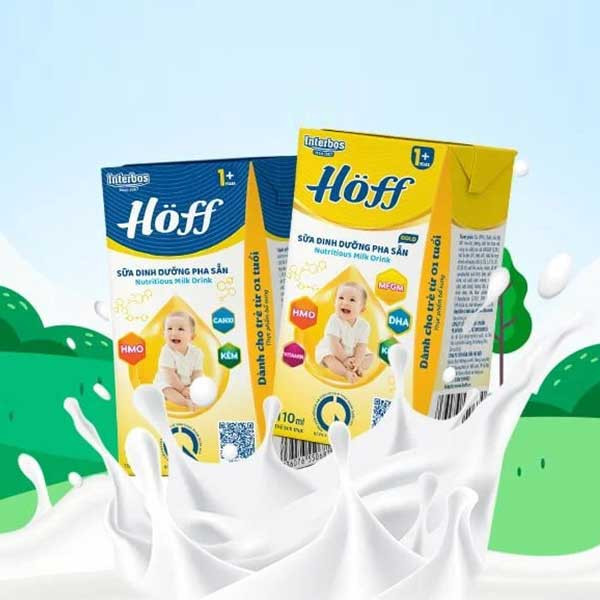Sữa bột pha sẵn Hoff vỉ 4 hộp 110ml