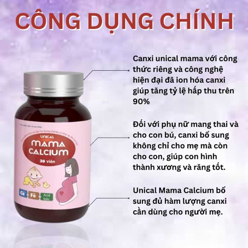 Canxi cho bà bầu Unical Mama Calcium3