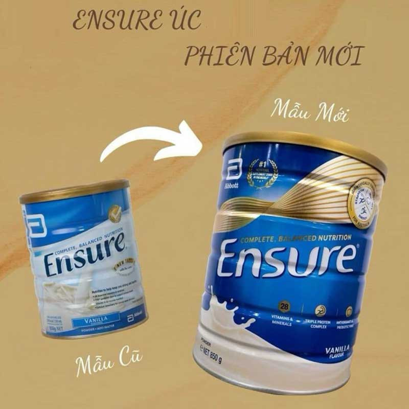 Sữa Ensure Úc vị vani 850g