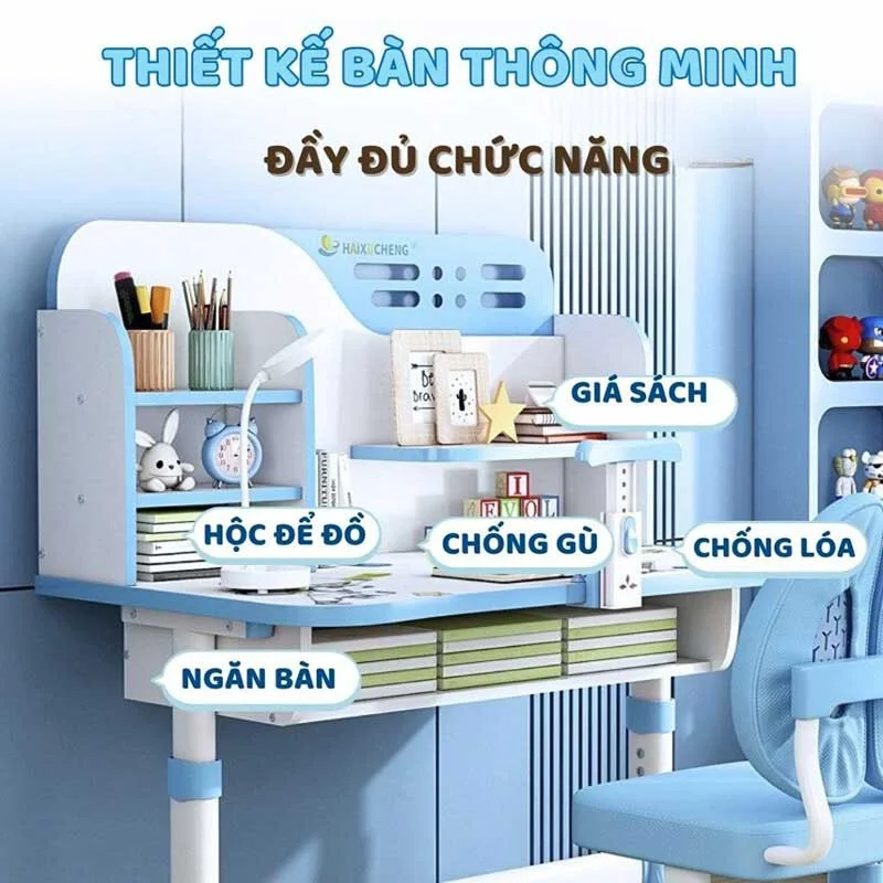 Bộ bàn ghế học sinh chống gù Haixu C05-4