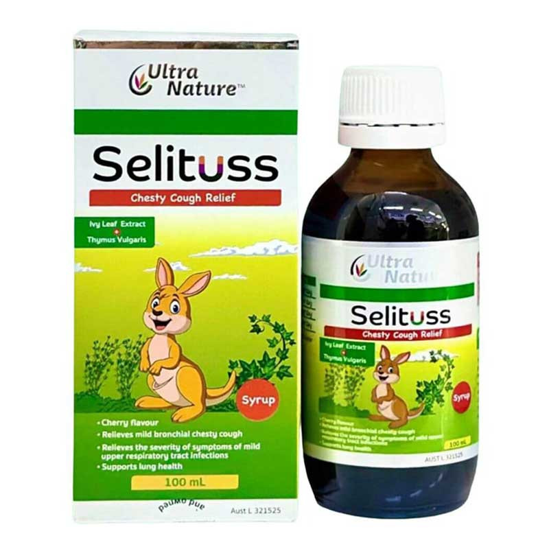 Siro ho Selituss Úc 100ml giảm ho, long đờm, giảm đau rát họng