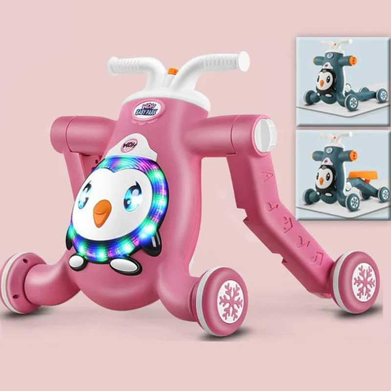 Xe tập đi đa năng 3in1 SC186 kiêm xe chòi chân, xe scooter