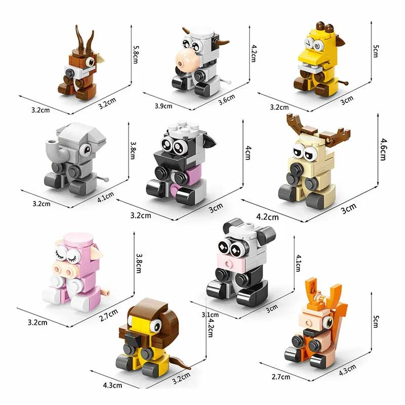 Bộ đồ chơi lắp ghép sáng tạo 10in1 nhiều chủ đề No-9105-3