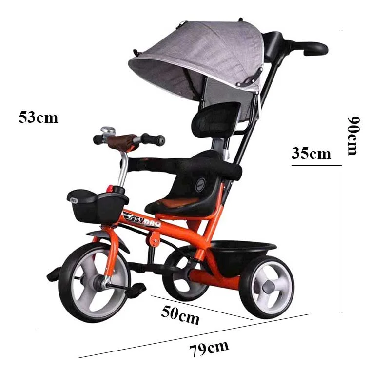 Xe đẩy 3 bánh cho bé có đệm ngồi SYD-180-3