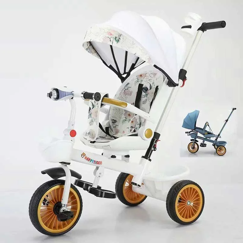 Xe đẩy 3 bánh có mái che, đảo chiều ghế ngồi, có ngả lưng MB-915-3