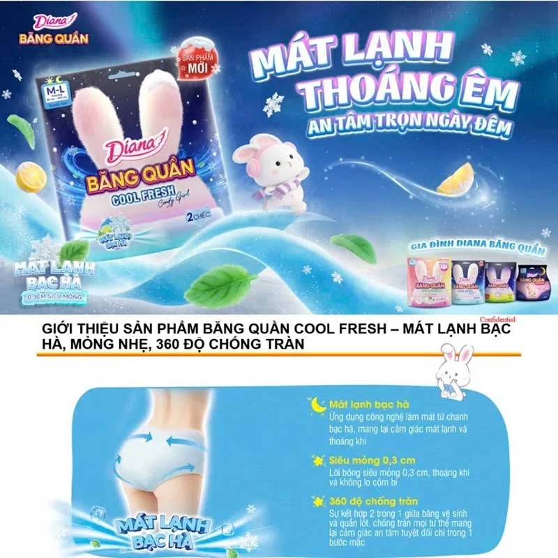 Băng vệ sinh quần Diana Cool Fresh ban đêm-2