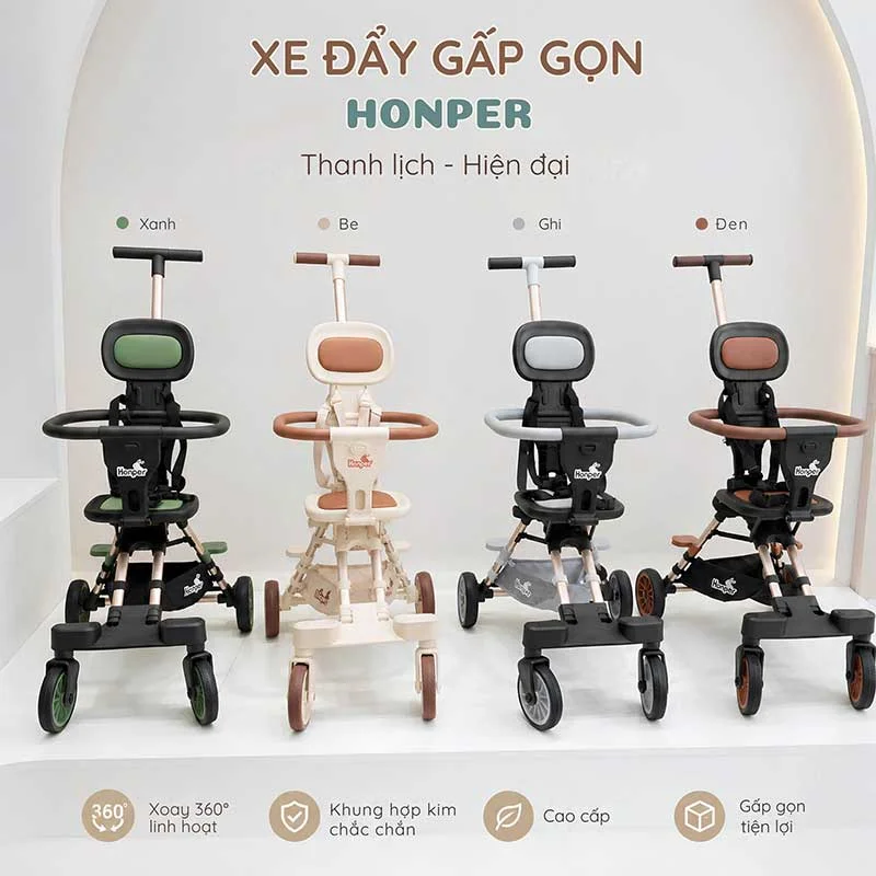 Xe đẩy du lịch gấp gọn Honper HP808-1