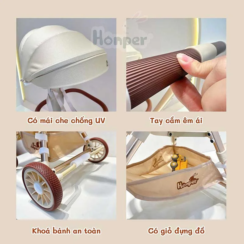 Xe đẩy du lịch gấp gọn Honper HP809-3