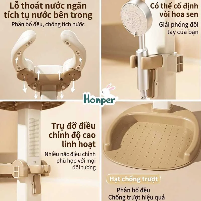 Ghế tắm đứng cho bé Honper HP-555-2