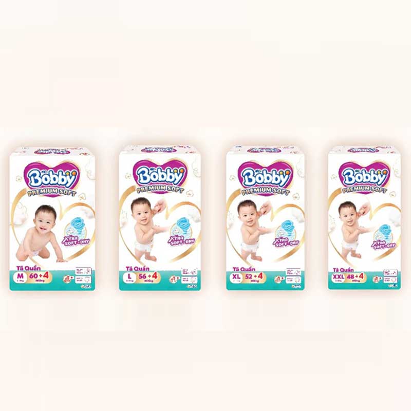 Bỉm tã quần Bobby Premium Soft (nhiều size)