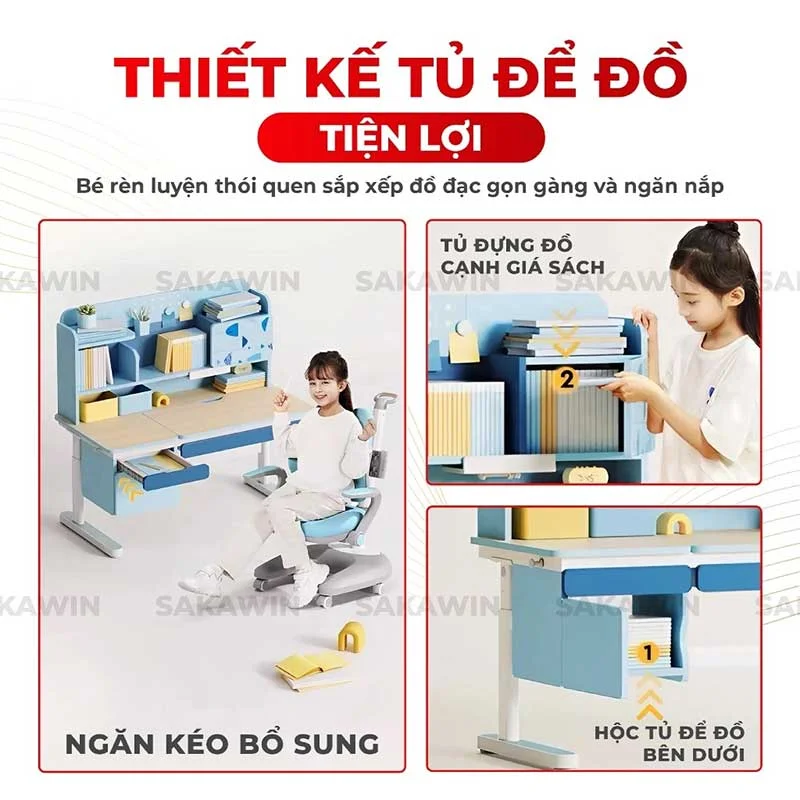 Bộ bàn ghế học sinh Sakawin Premium B04-G06-3