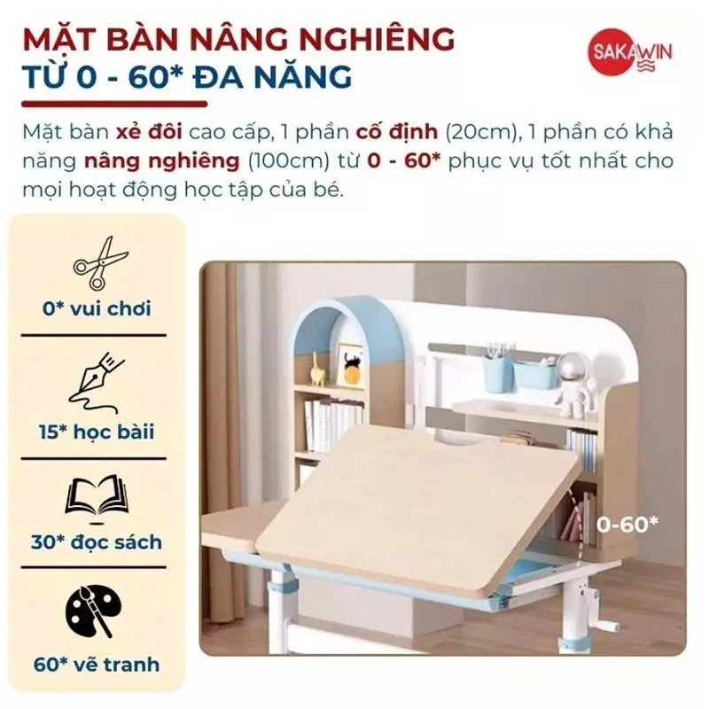 Bộ bàn ghế học sinh Sakawin S110 G05 Plus-3