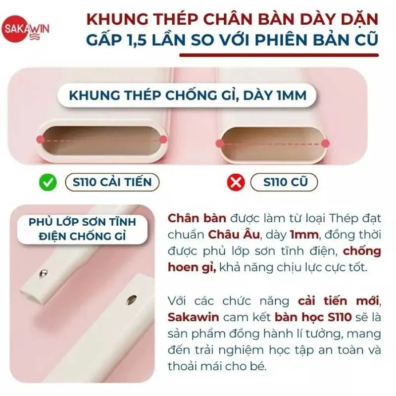 Bộ bàn ghế học sinh Sakawin S110 G05 Plus-2