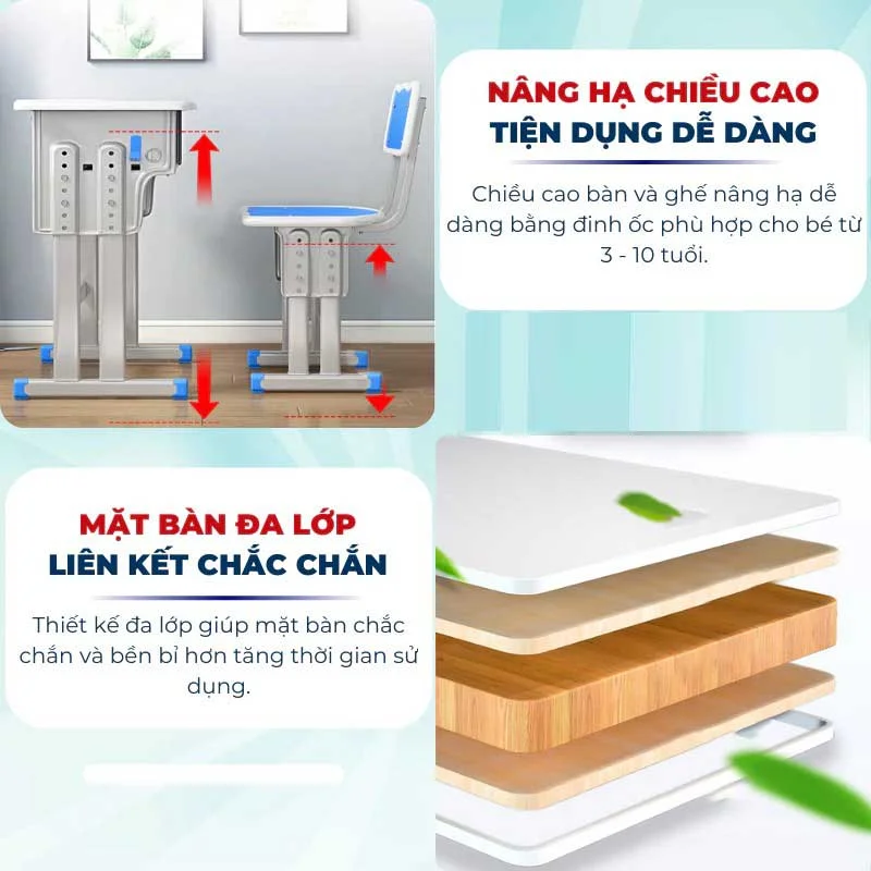 Bộ bàn ghế học sinh Sakawin S60-2