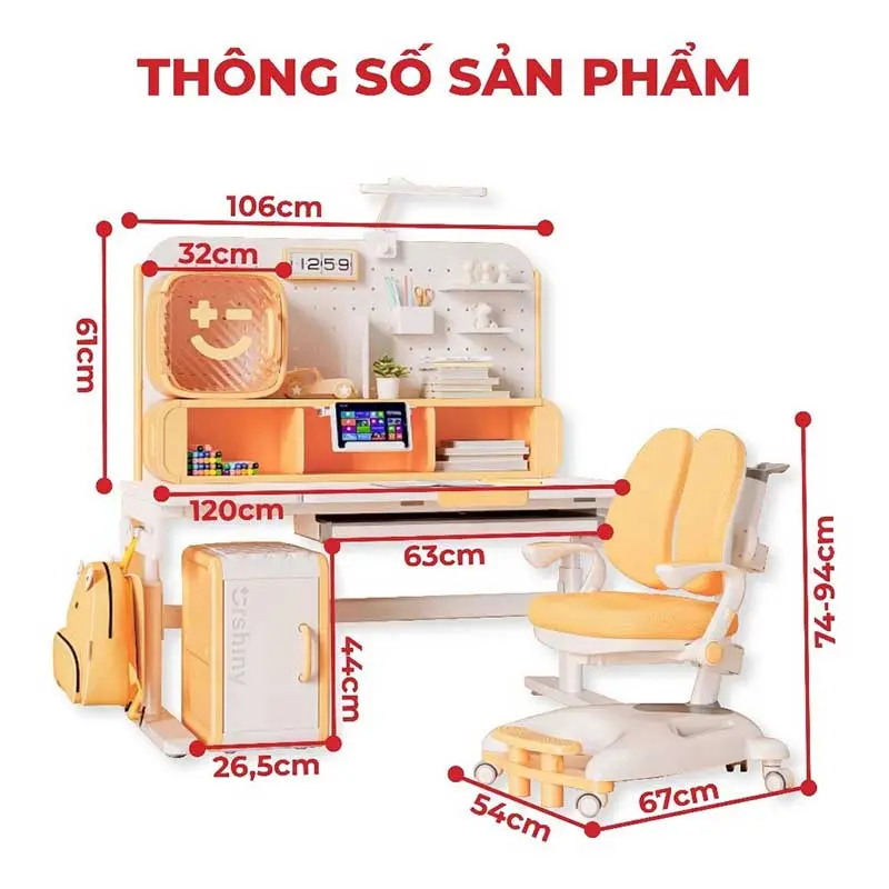 Bộ bàn ghế học sinh Sakawin SO01 GO01-1