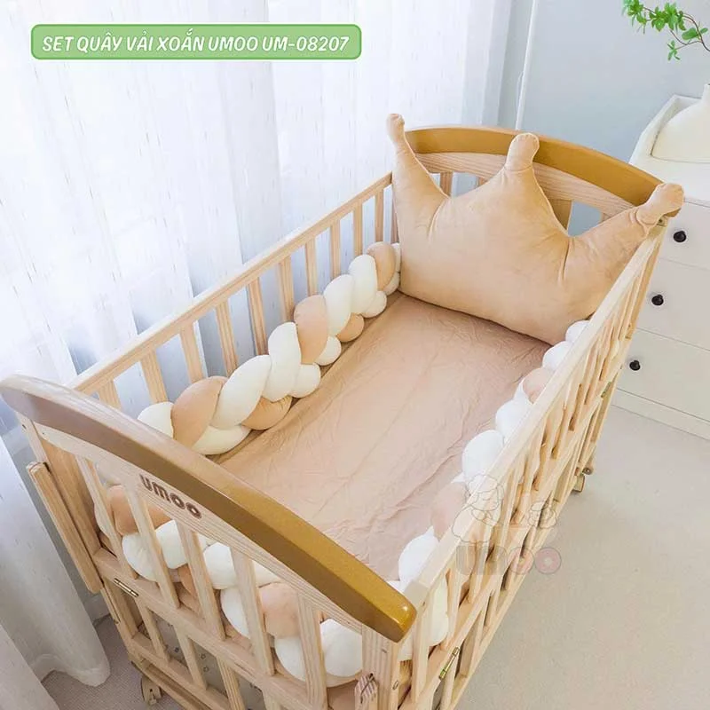 Bộ quây cũi vải cho bé Umoo UM-08207 cao cấp-4