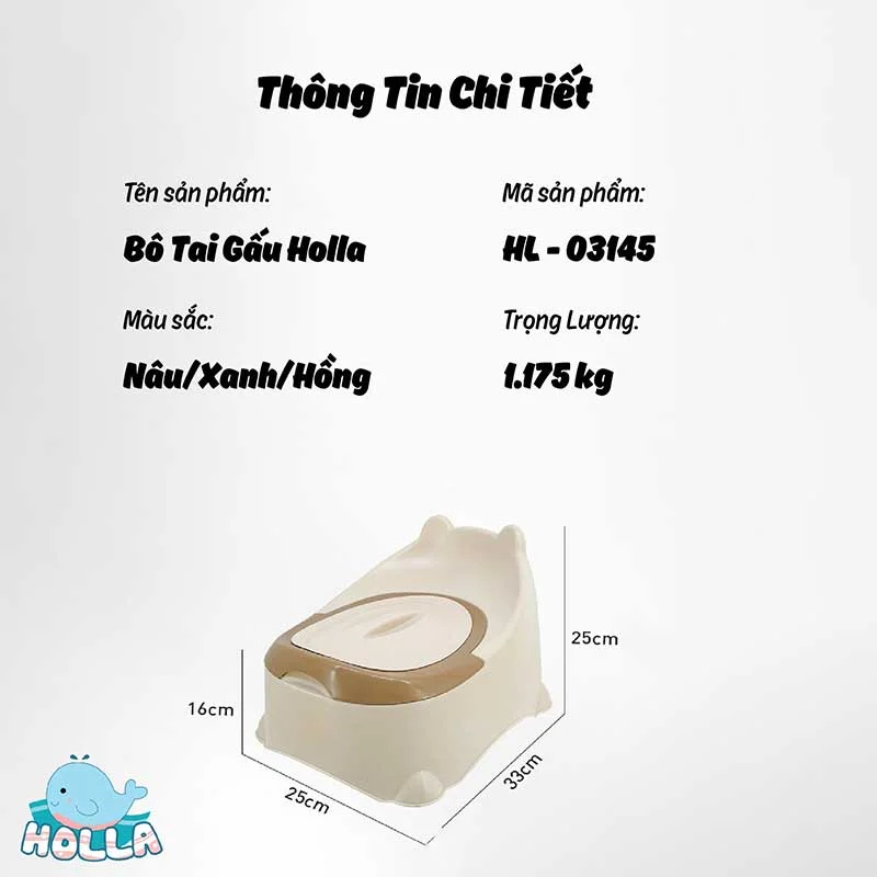 Bô vệ sinh hình gấu Holla HL-03145-6