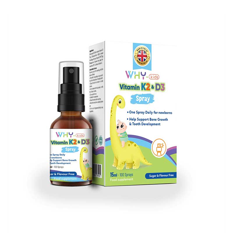 Vitamin D3K2 dạng xịt cho trẻ sơ sinh Why Kids