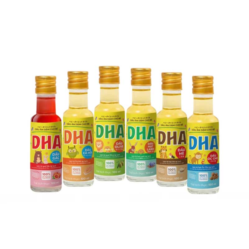 Dầu ăn cho bé thương hiệu DHA 100ml (nhiều loại)