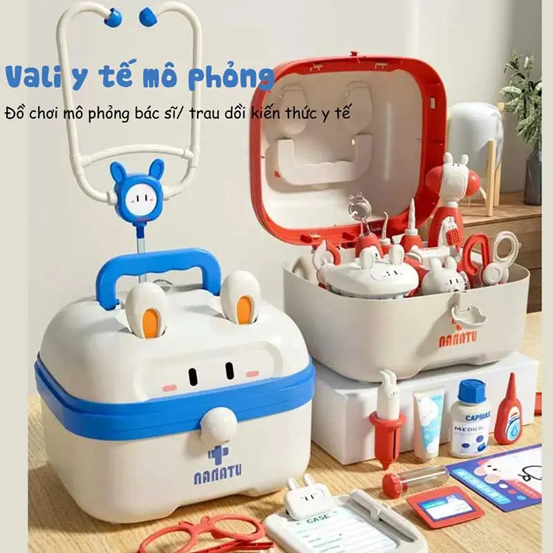 Đồ chơi bác sĩ 36 chi tiết Nanatu hình thỏ1