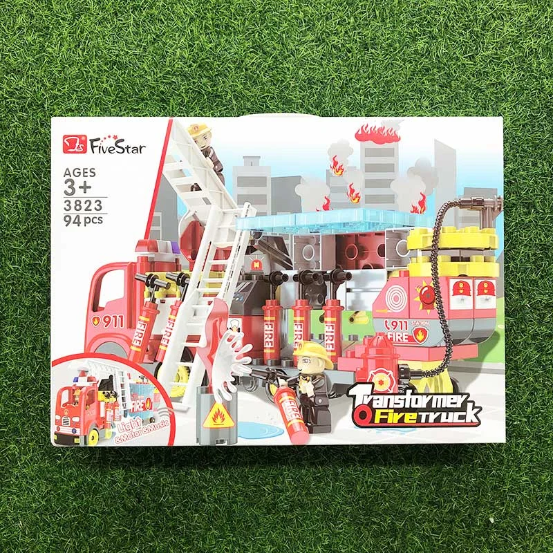 Đồ chơi lego lắp ghép mô hình xe tải cảnh sát-1