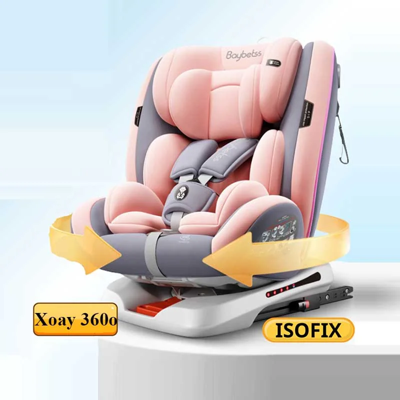 Ghế ngồi ô tô cho bé Baybetss G405 IOT xoay 360o-1