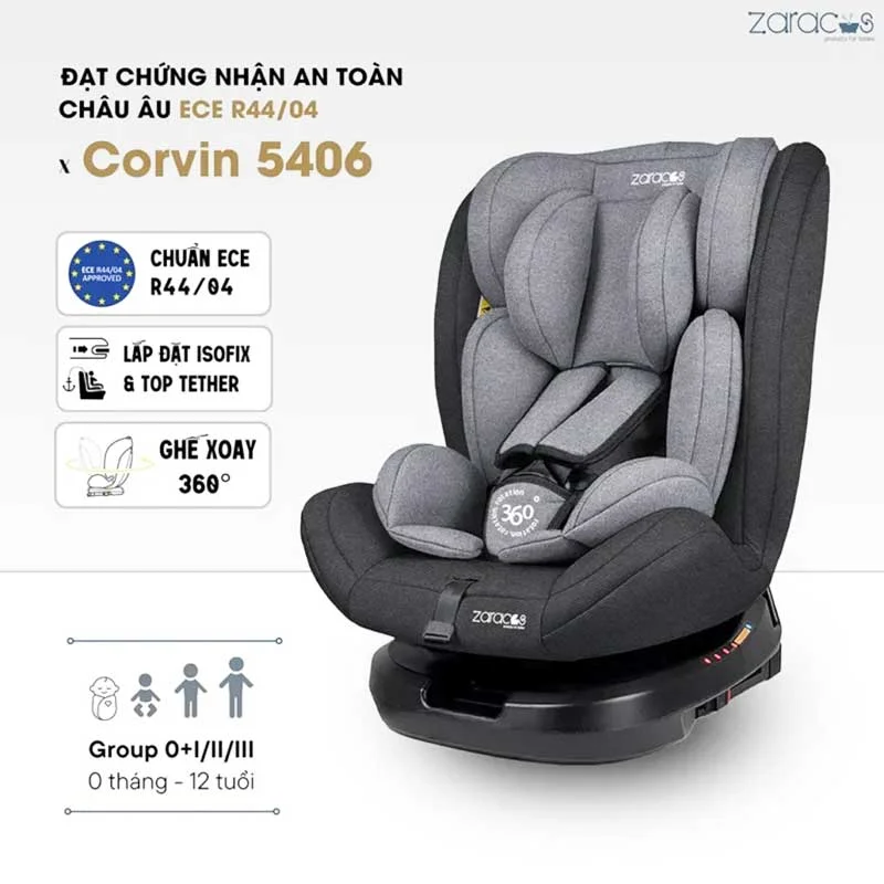 Ghế ngồi xe ô tô cho bé Zaracos Corvin 5406-1