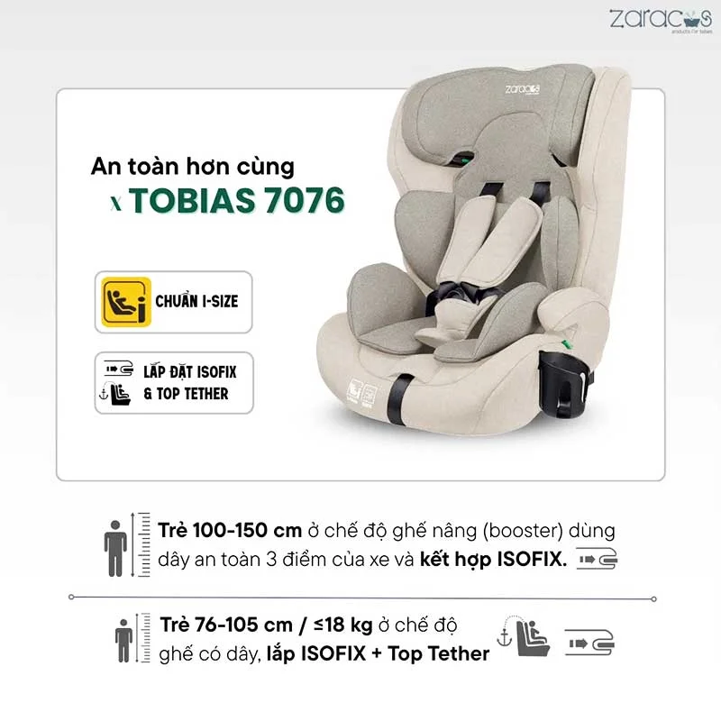 Ghế ô tô trẻ em Zaracos Tobias 7076-1
