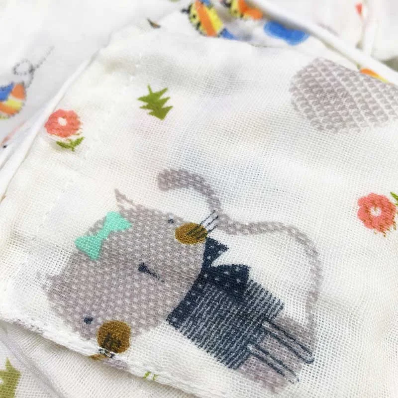 Khẩu trang em bé vải xô 4 lớp-3