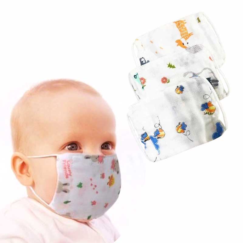 Khẩu trang em bé vải xô 4 lớp