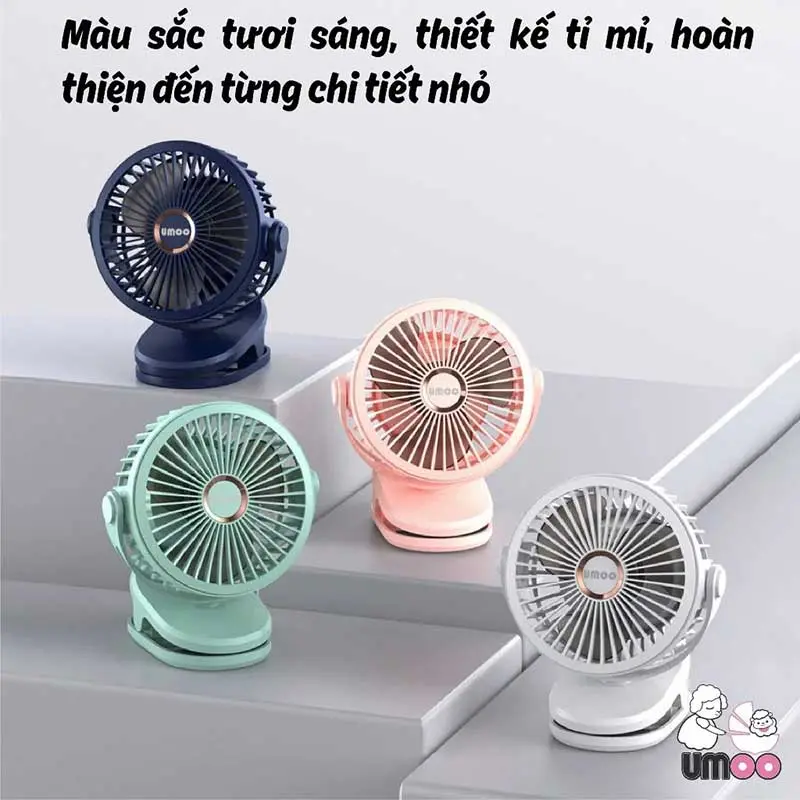 Quạt sạc tích điện Umoo 10.000mAh UM-13170-2