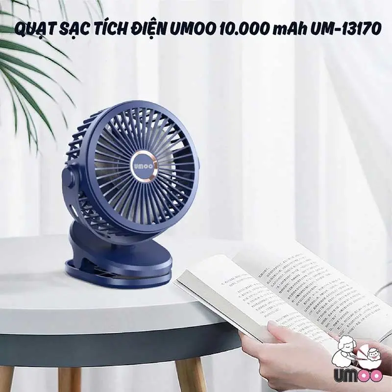 Quạt sạc tích điện Umoo 10.000mAh UM-13170-4
