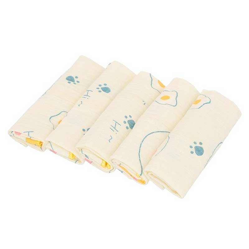 Set 5 khăn sữa cho bé Topkids, khăn sữa muslin trẻ em
