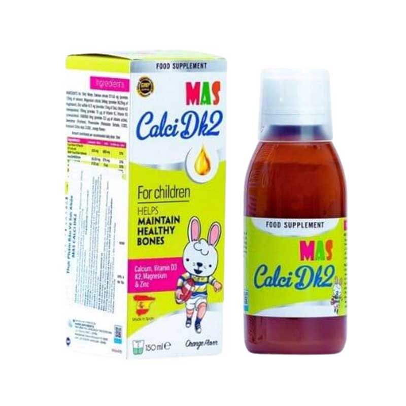 Siro canxi cho bé Mas Calci DK2, canxi hữu cơ cho trẻ